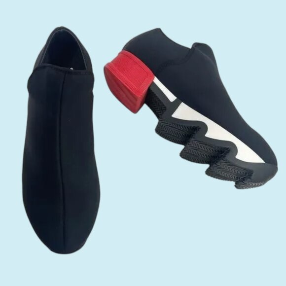 IRI NYC Wes I Sneakers Black White Red Chunky Sole Slip-On Designer Streetwear - Picture 4 of 12